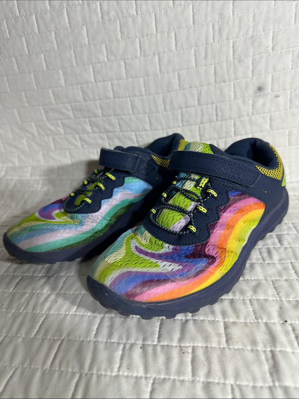 Merrell Nova Kids Navy Multicolor Rainbow Slip-On Sneakers
